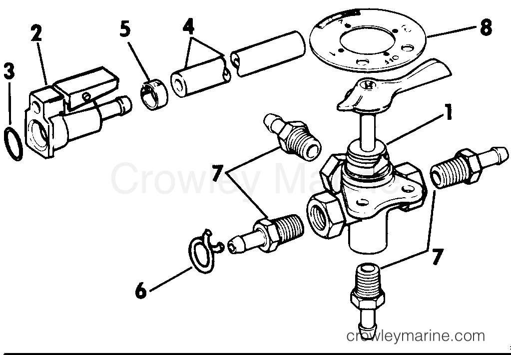 1985 Rigging Parts Accessories - Fuel System - FOUR-WAY VALVE KIT