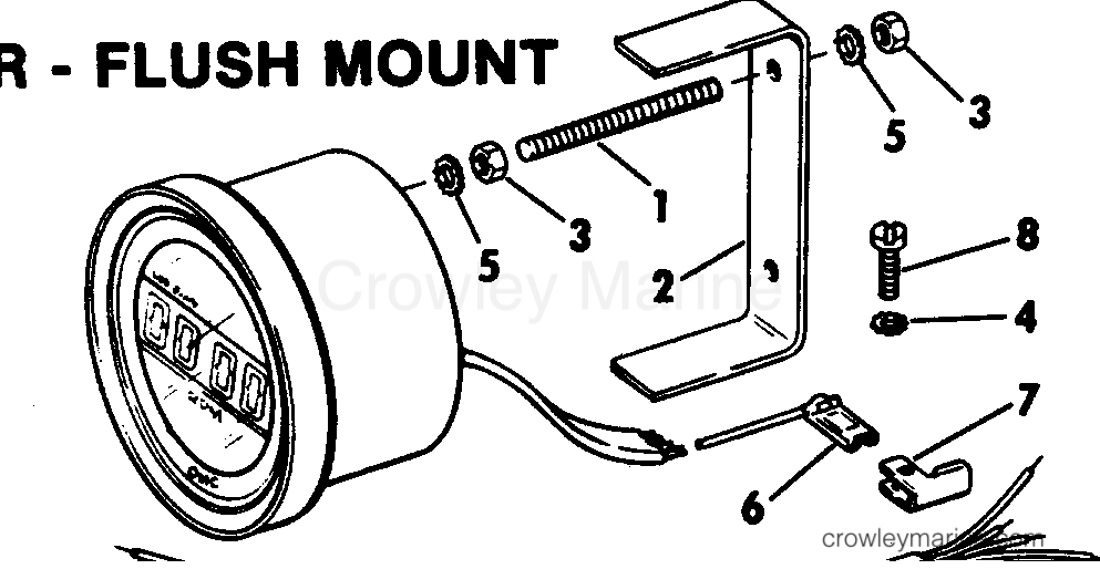 1982 Rigging Accessories - Instruments - QUARTACH DIGITAL TACHOMETER - FLUSH MOUNT