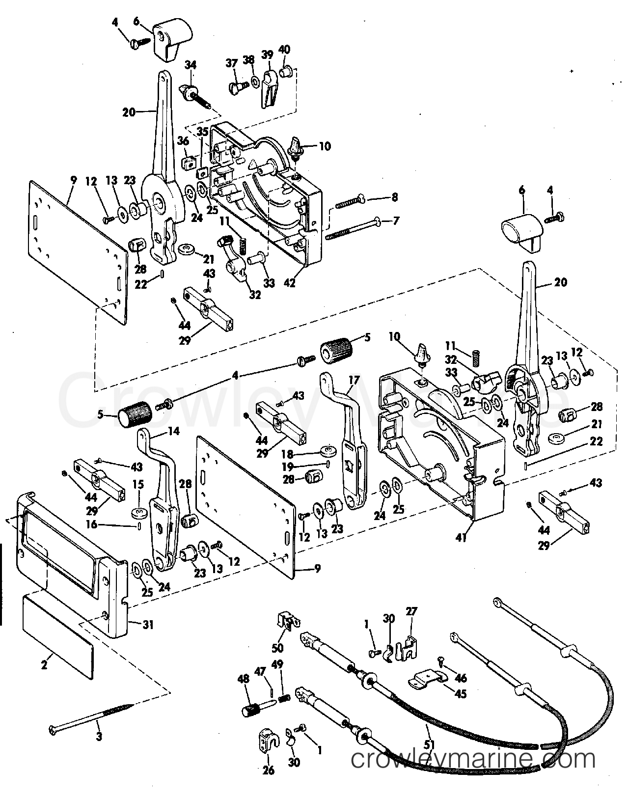 1981 Rigging Accessories - Remote Controls - REMOTE CONTROL TWIN MOTOR