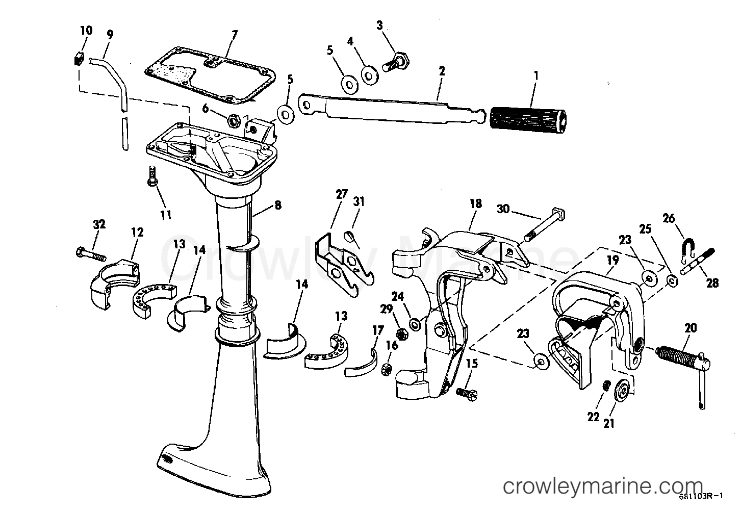 1969 Outboard 1.5 - 1902C - LOWER UNIT GROUP