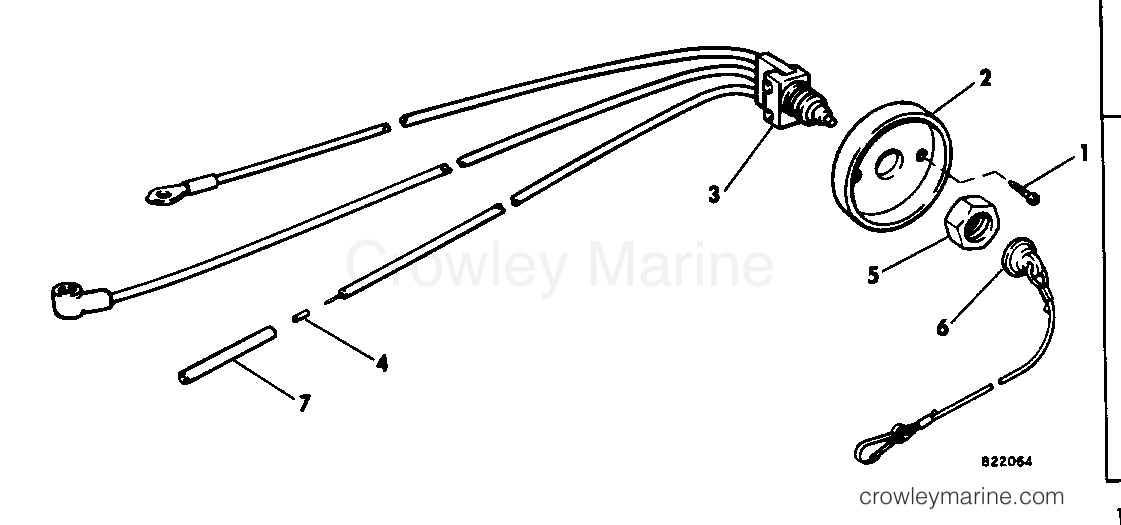 1983 Rigging Accessories - Electrical System - EMERGENCY IGNITION CUT-OFF SWITCH 9.9 & 15 MODELS