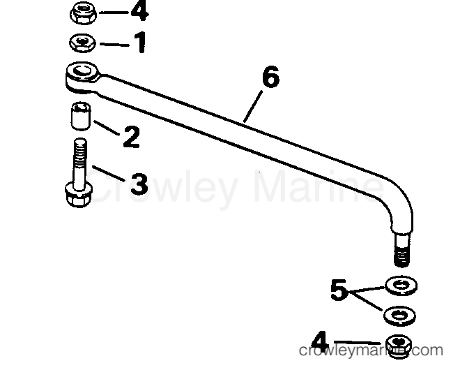 1995 Outboard 70 - E70TLEOR - STEERING LINK KIT