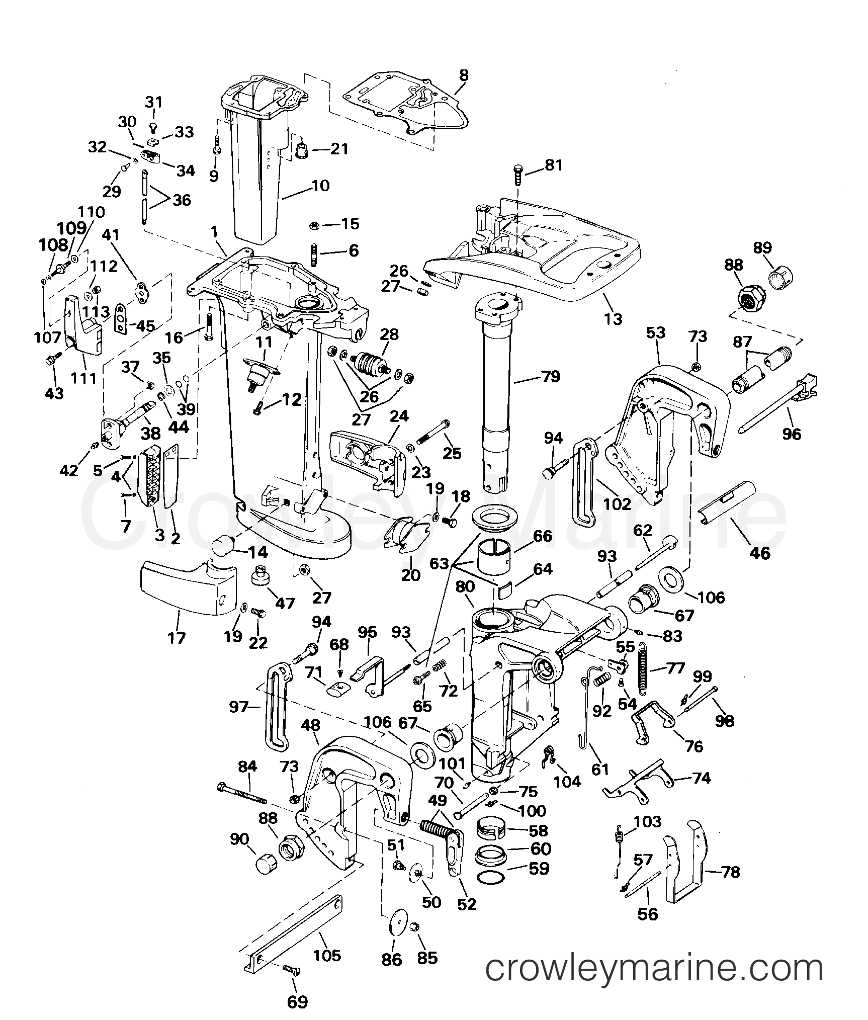 2000 Outboard 25 - BJ25ELSSS - MIDSECTION
