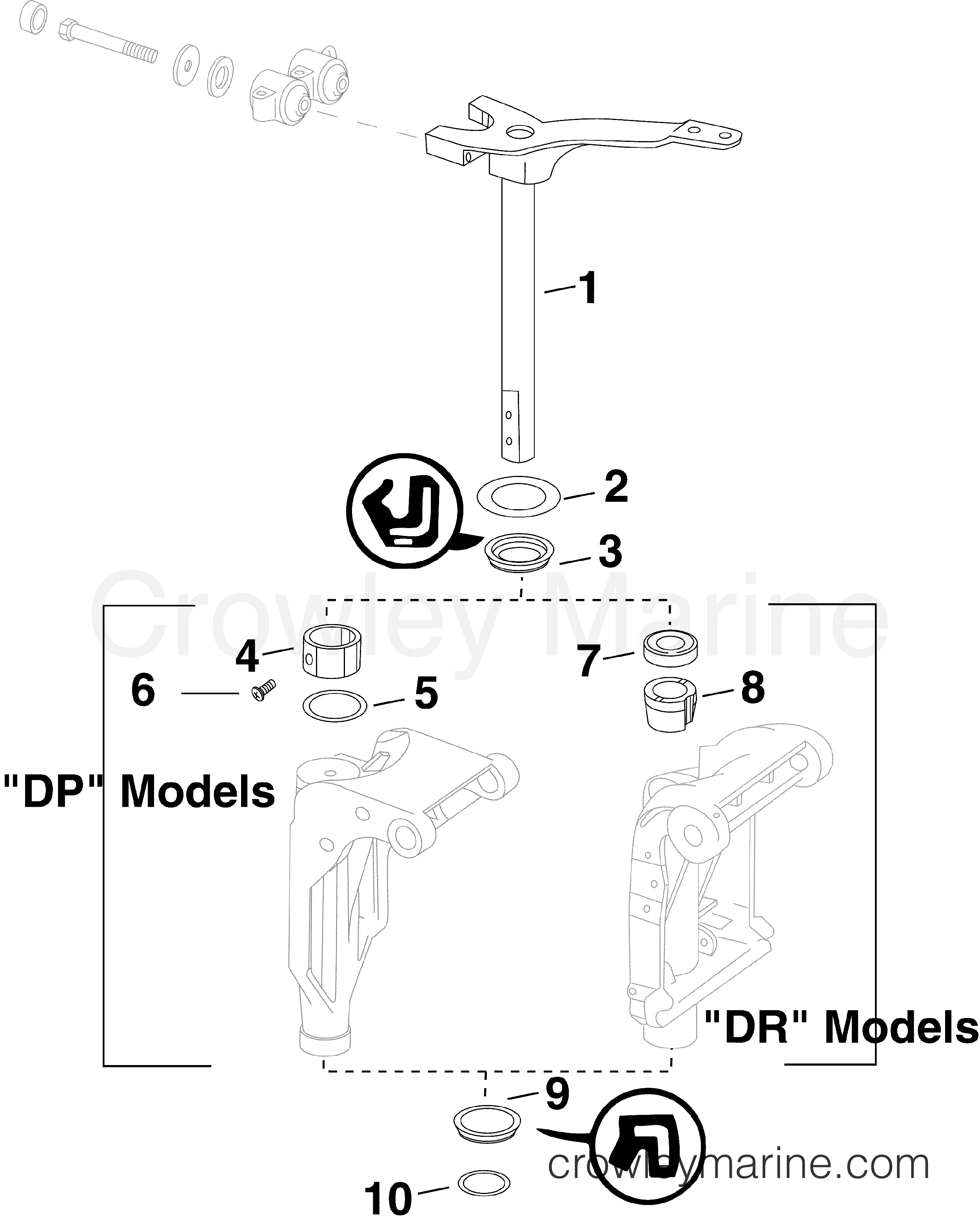 STEERING ARM 2007 Outboard 40 E40DPLSUM Crowley Marine
