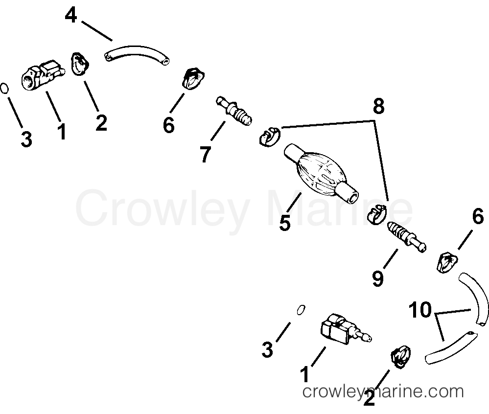 FUEL HOSE & PRIMER BULB 5/16 IN. I.D. 2004 Johnson Outboards 40