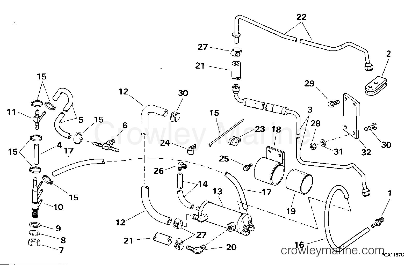 1994 Rigging Accessories - Steering - STEERING HOSE KIT