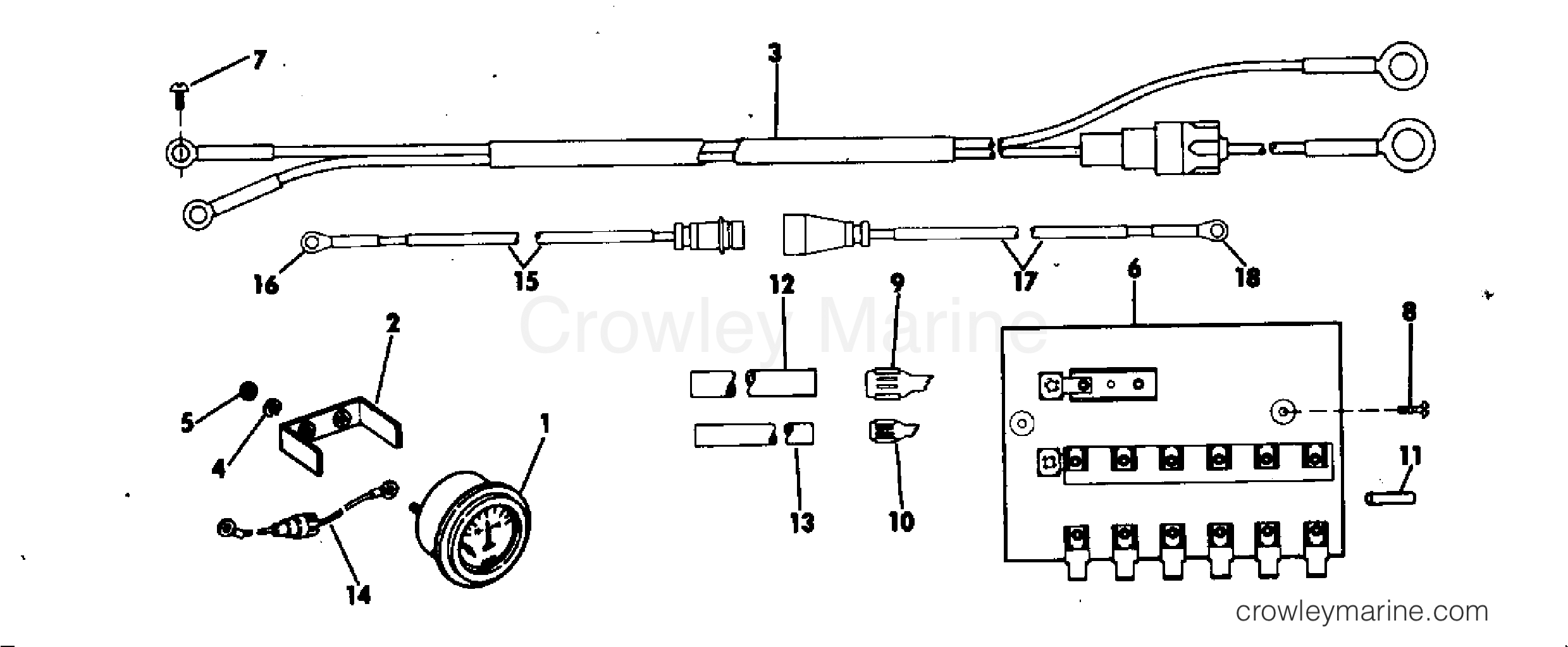 1974 Rigging Accessories - Electrical System - AMMETER & FORWARD POWER CABLE KIT 17'