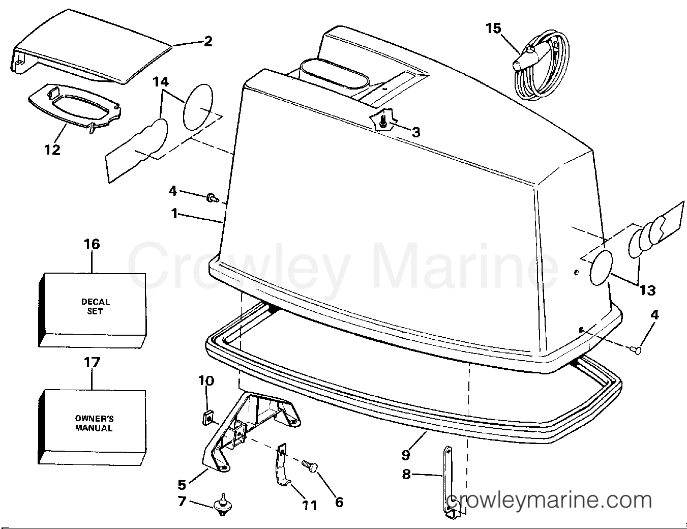 1988 Outboard 65 - N65WMLM - ENGINE COVER