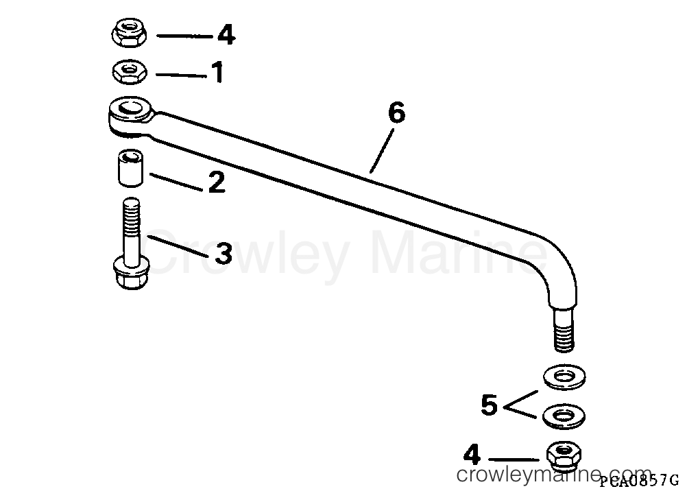 1994 Evinrude Outboards 100 - E100WTLERS STEERING LINK KIT section