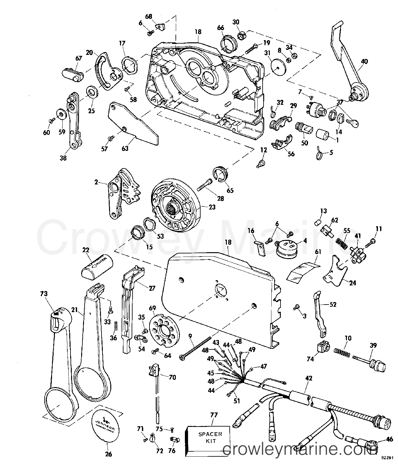 1979 Outboard 85 - 85ML79R - REMOTE CONTROL