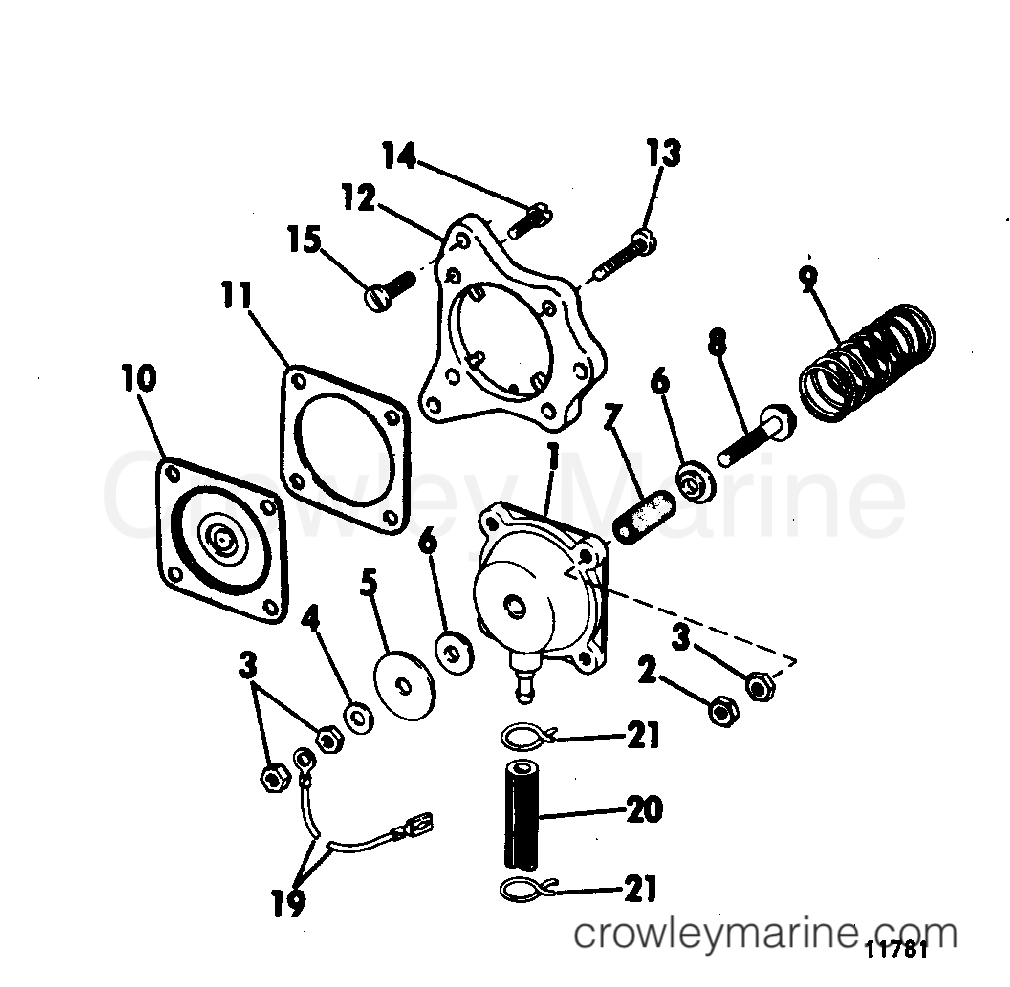 1971 Outboard 40 - 40E71B - CUTOUT SWITCH