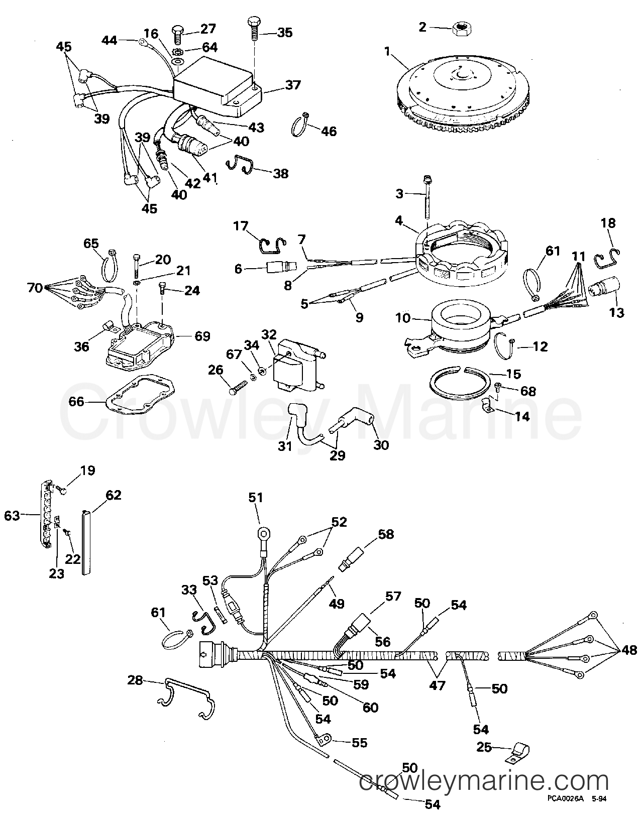 1995 Outboard 100 - J100WTLEOC - IGNITION SYSTEM