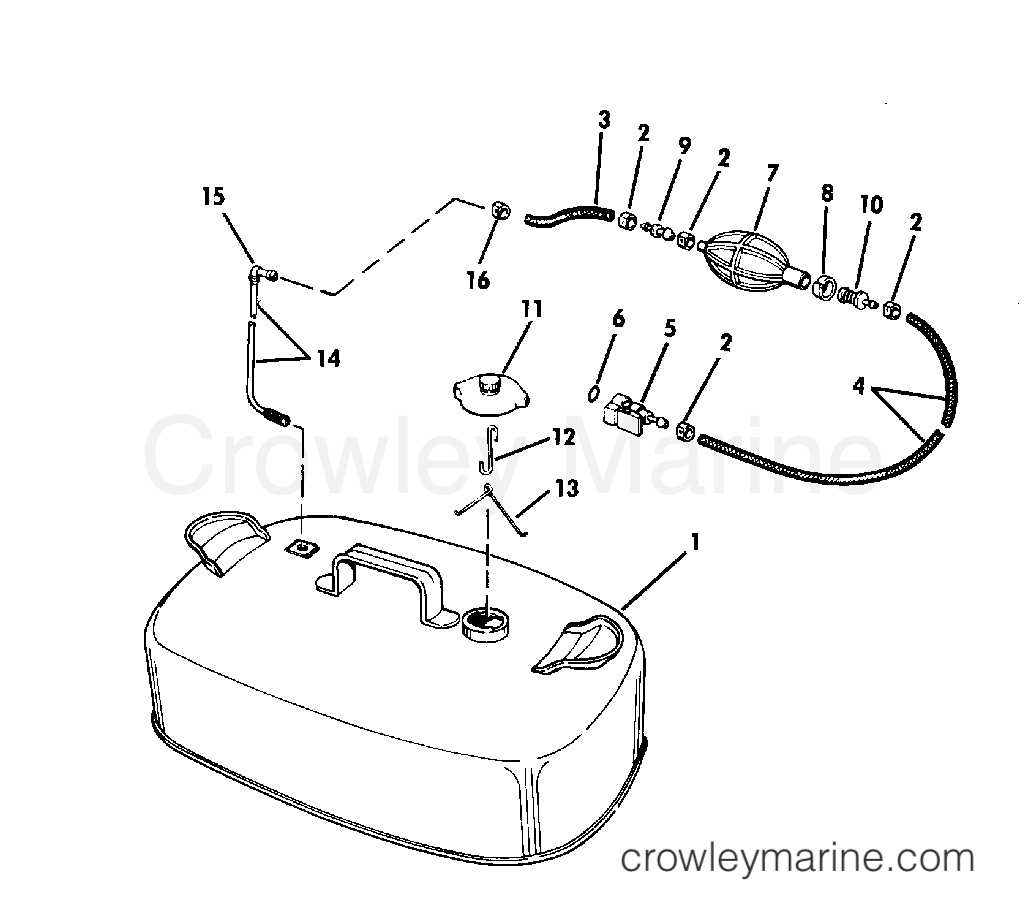 3 GALLON FUEL TANK KIT - 1980 Rigging Accessories Fuel System | Crowley ...