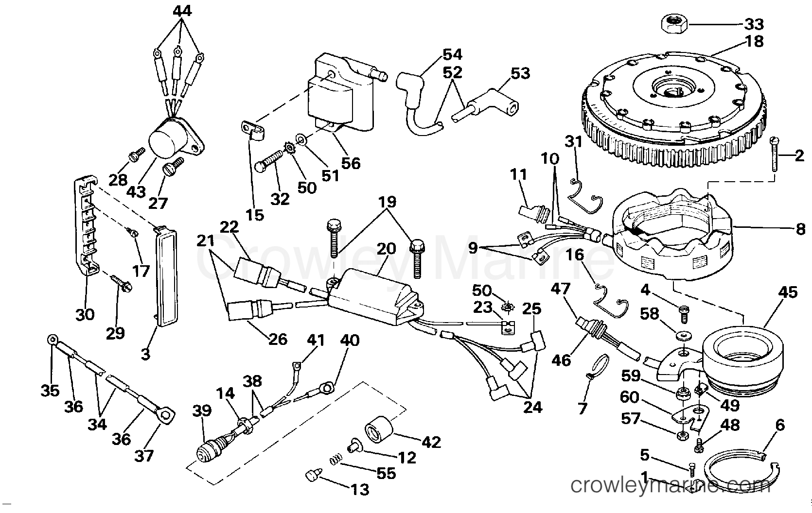 1986 Outboard 65 - J65TELCDR - IGNITION SYSTEM