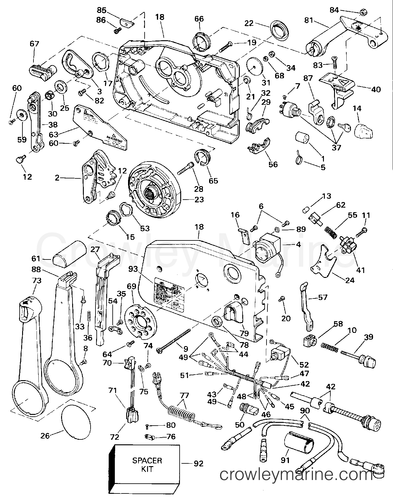 1996 Outboard 125 - SJ125WTPLV - REMOTE CONTROL