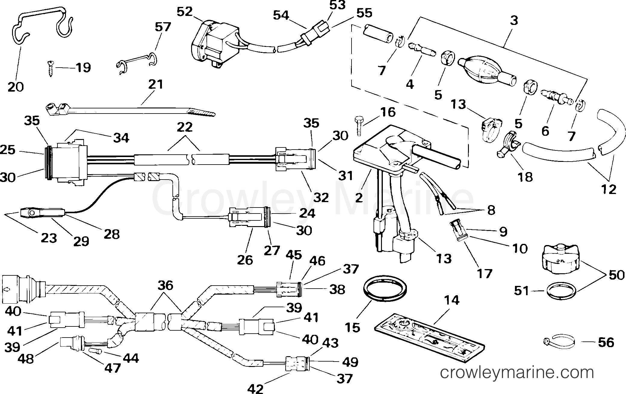 2001-2004 Rigging Accessories - Electrical System - ENGINE CABLE ADAPTER KIT - 95 BOAT TO 99 ENGINE SYSTEM CHECK
