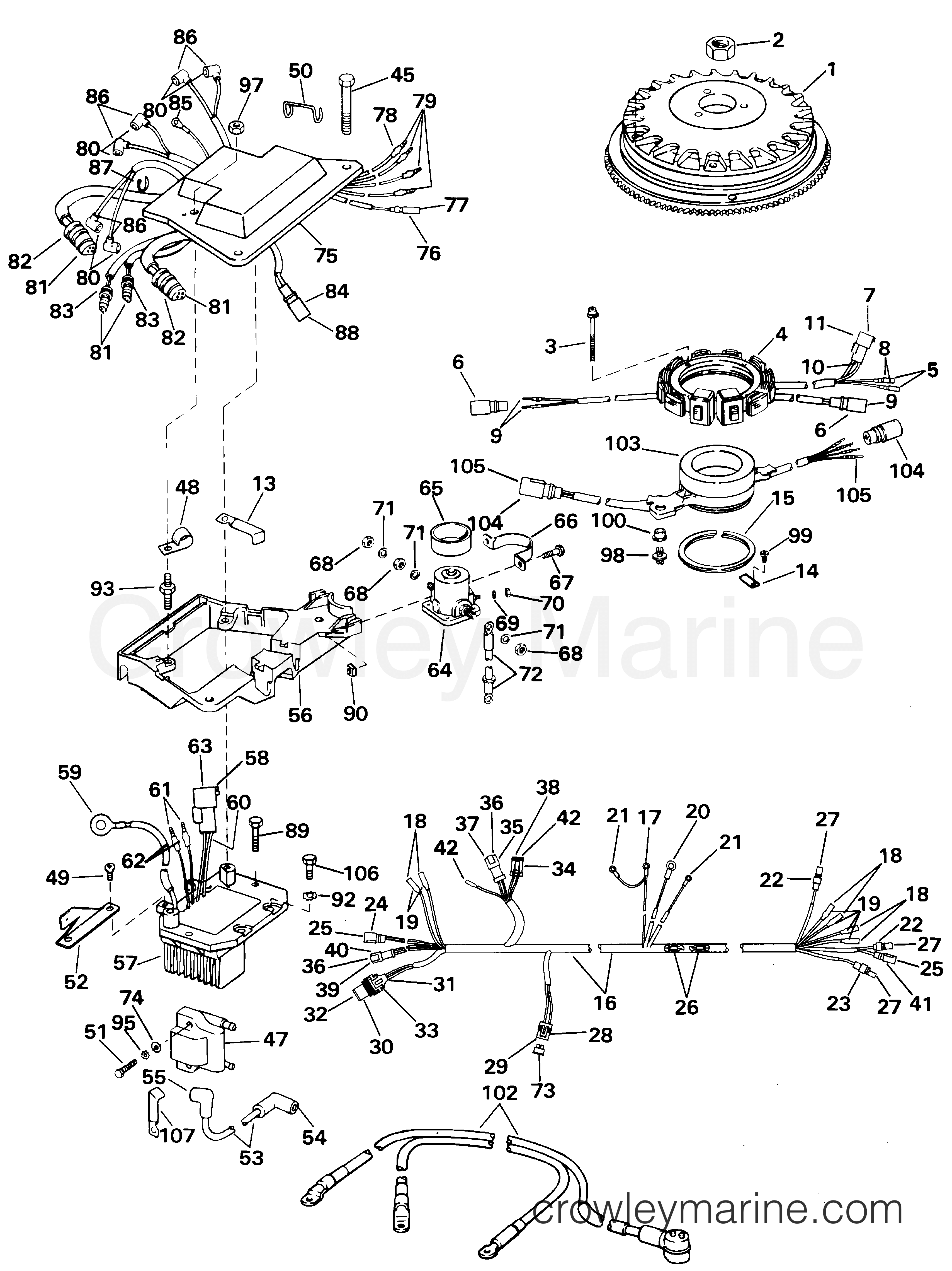 2001 Outboard 250 - J250VZSSIF - IGNITION SYSTEM