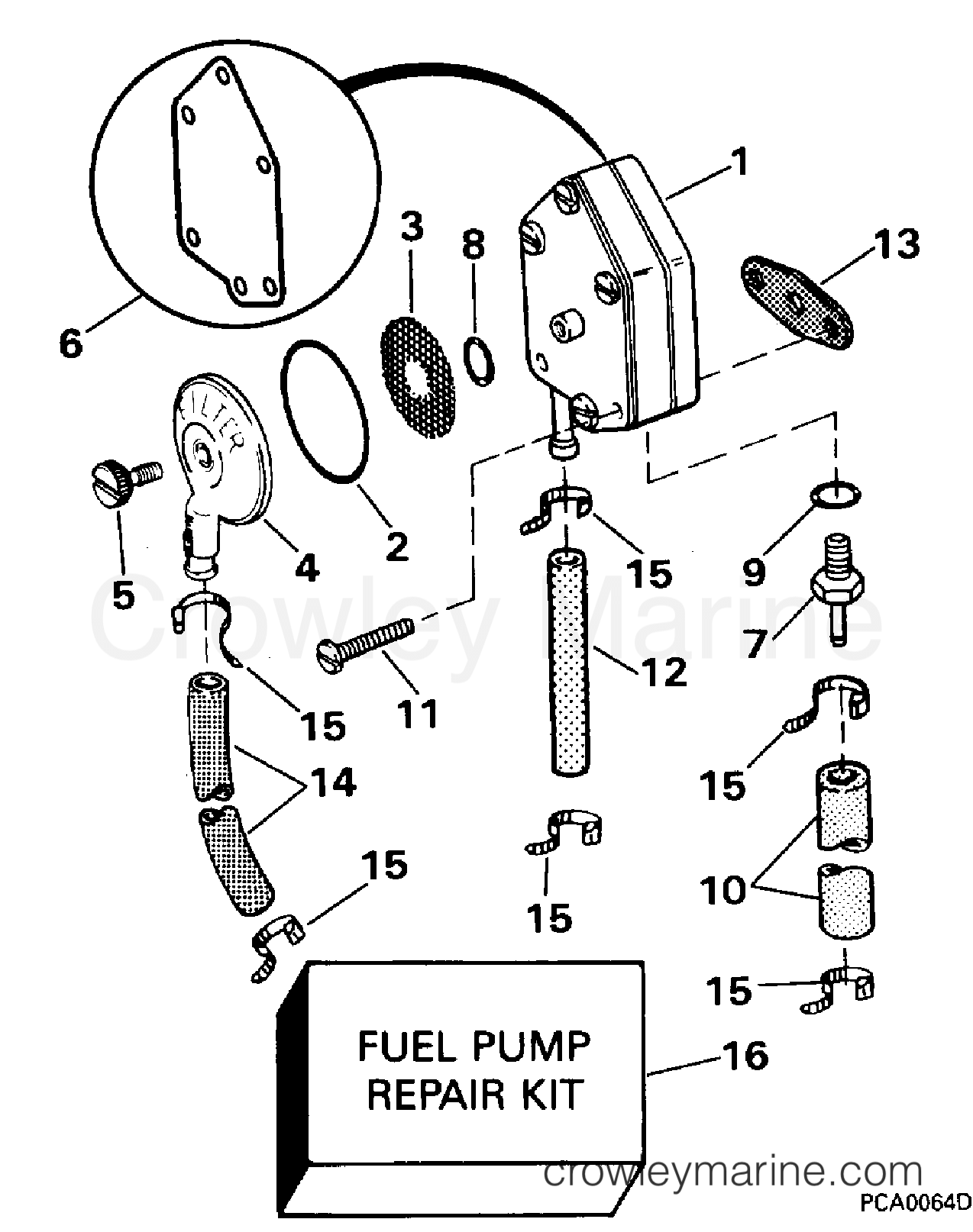 FUEL PUMP 1993 Outboard 20 J20CRETS Crowley Marine fuel-pump-1993-outboard-20-j20crets-crowley-marine