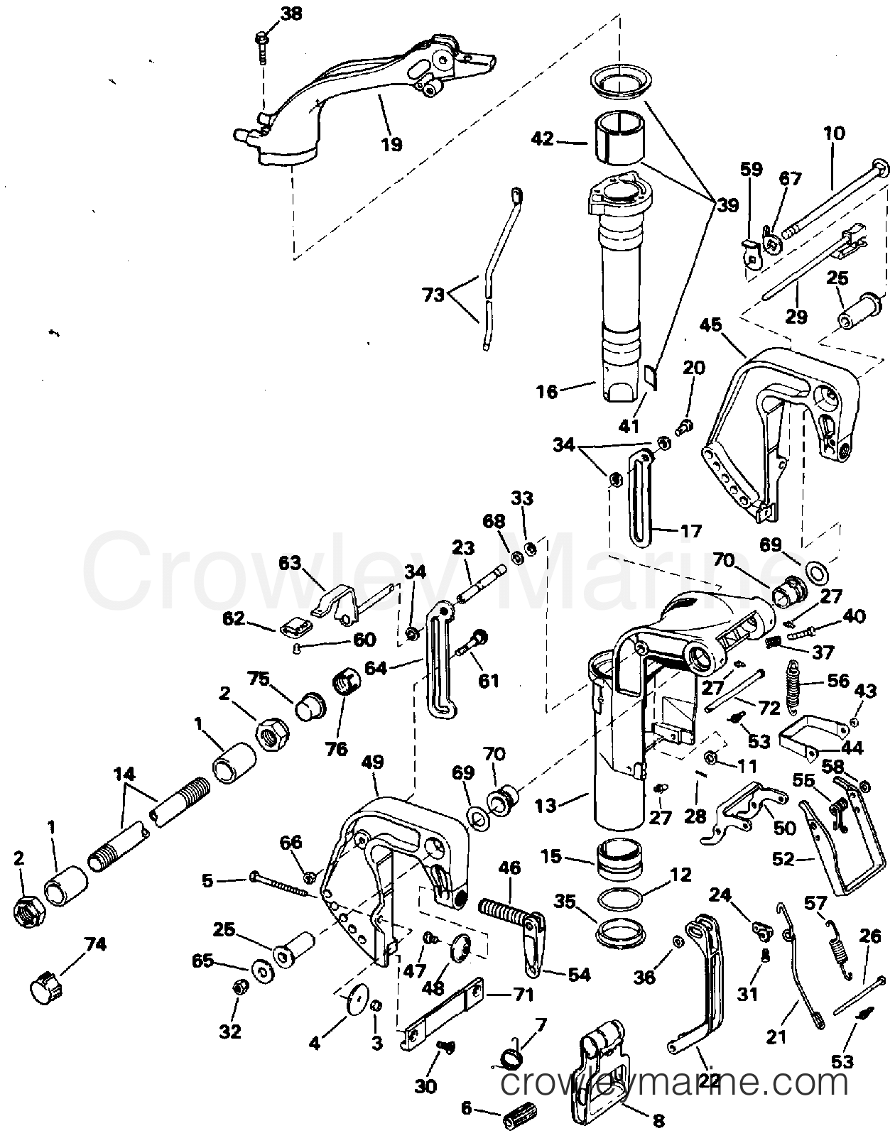 1994 Outboard 9.9 - J10RERB - MIDSECTION