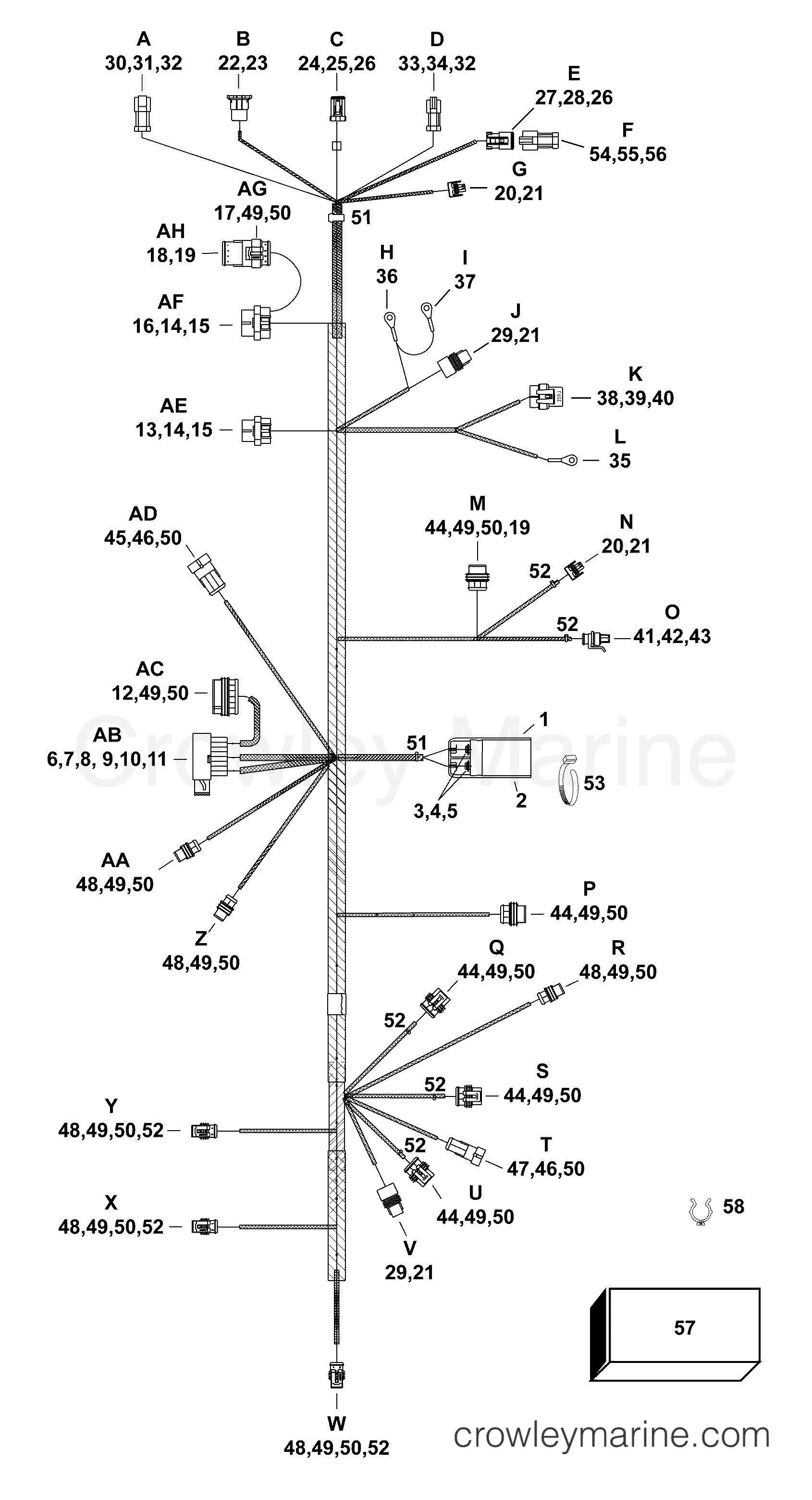 AB Outboard 90 - E90DPLABB - ELECTRICAL HARNESS
