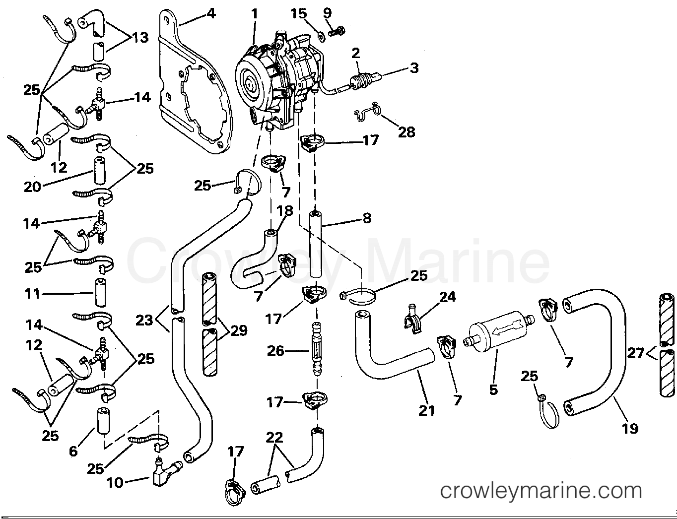 1988 Outboard 75 - J75ECCA - VRO2 PUMP