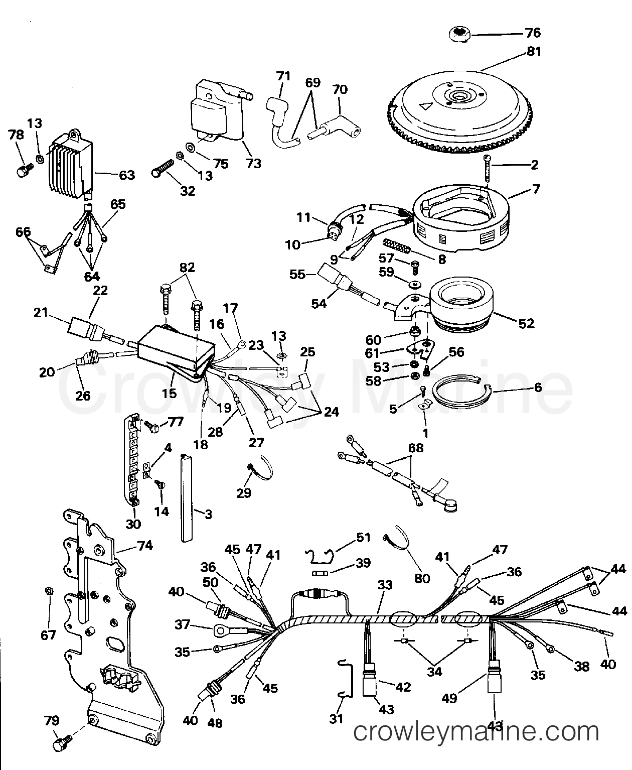 1995 Outboard 50 - J50TTLEOS - IGNITION SYSTEM