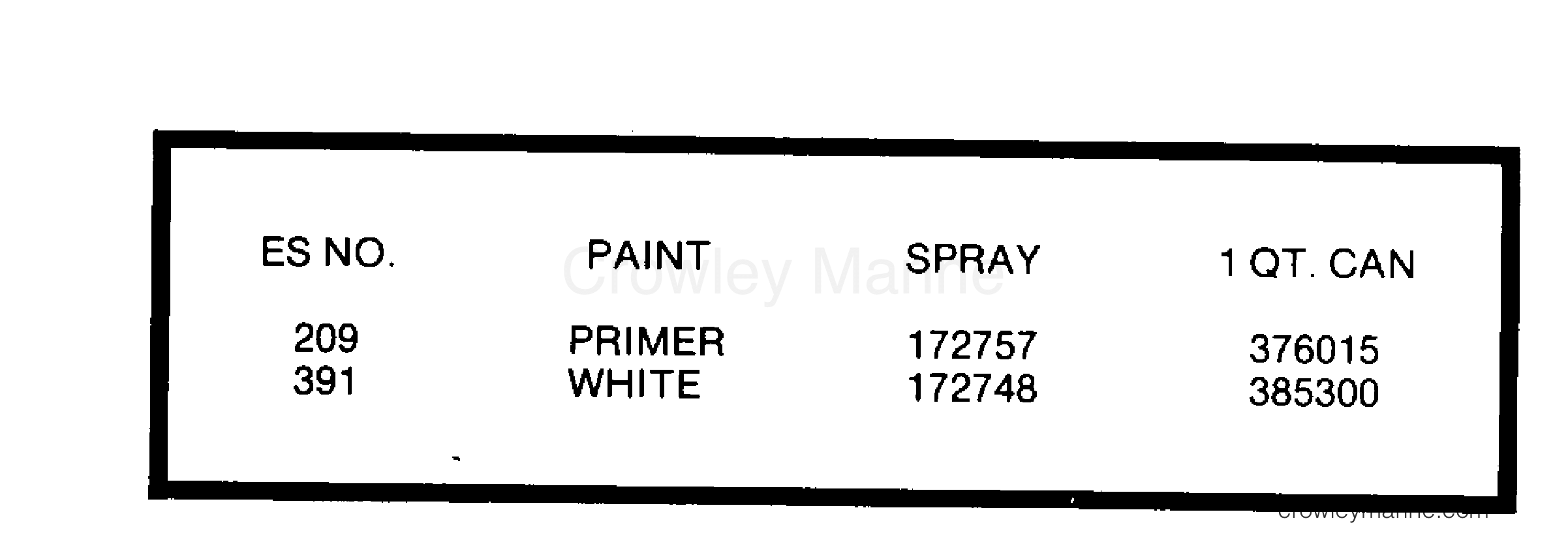 1979 Outboard 4 - 4RL79D - PAINT CHART