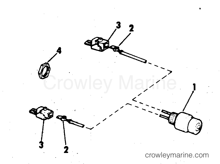 1973 Outboard 9.5 - 9RL73B - SHORTING SWITCH