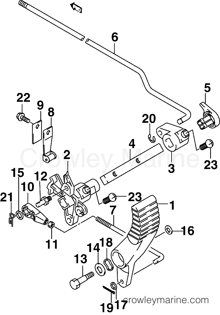 2007 Outboard 30 - J30TEL4SUA - SHIFT LINKAGE (TEL MODELS)