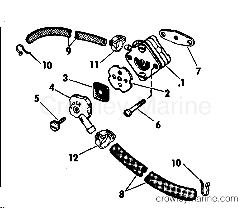1978 Outboard 9.9 - 10E78M - FUEL PUMP