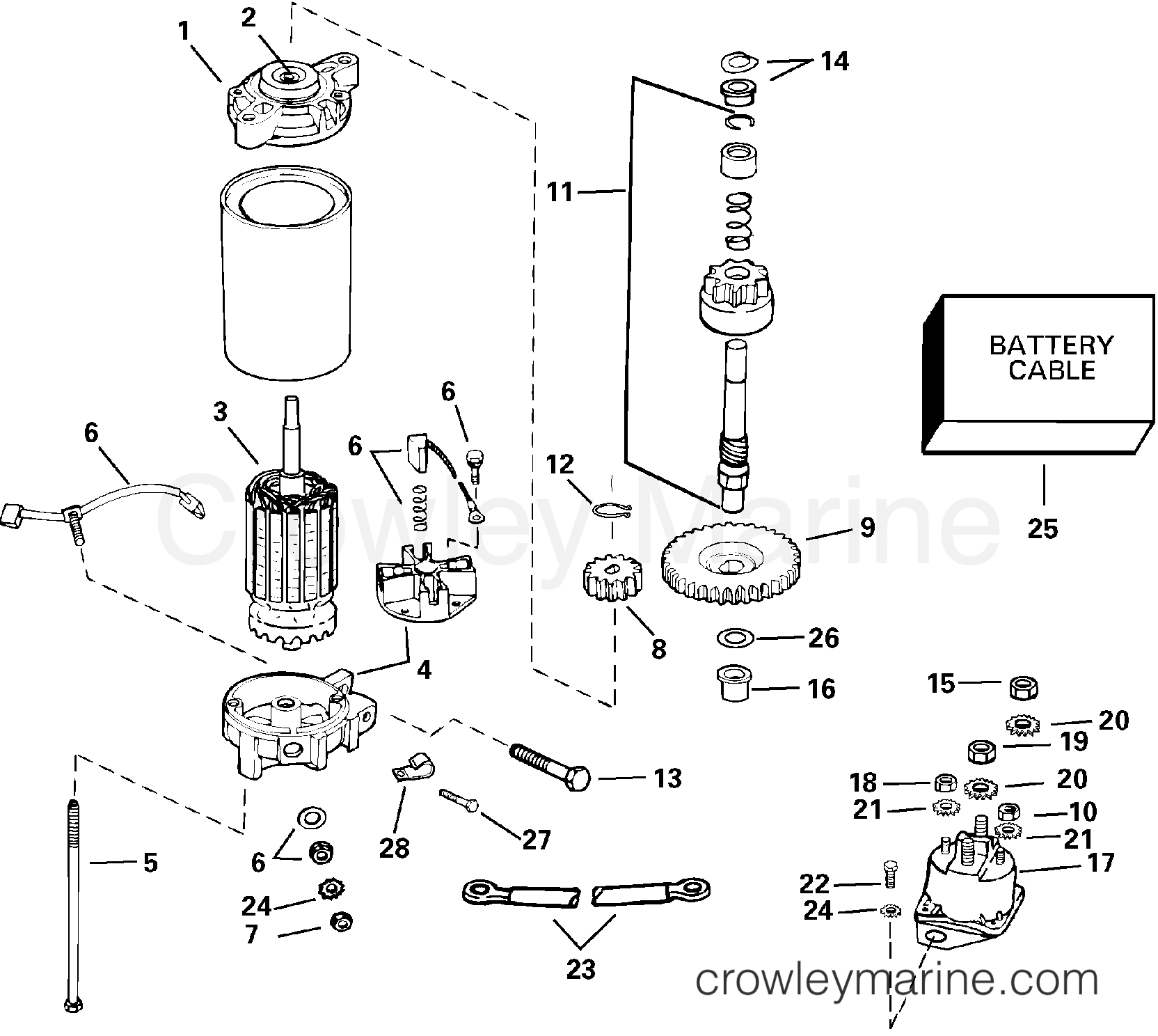 ELECTRIC STARTER 2003 Evinrude Outboards 150 E150FPLSTF Crowley Marine