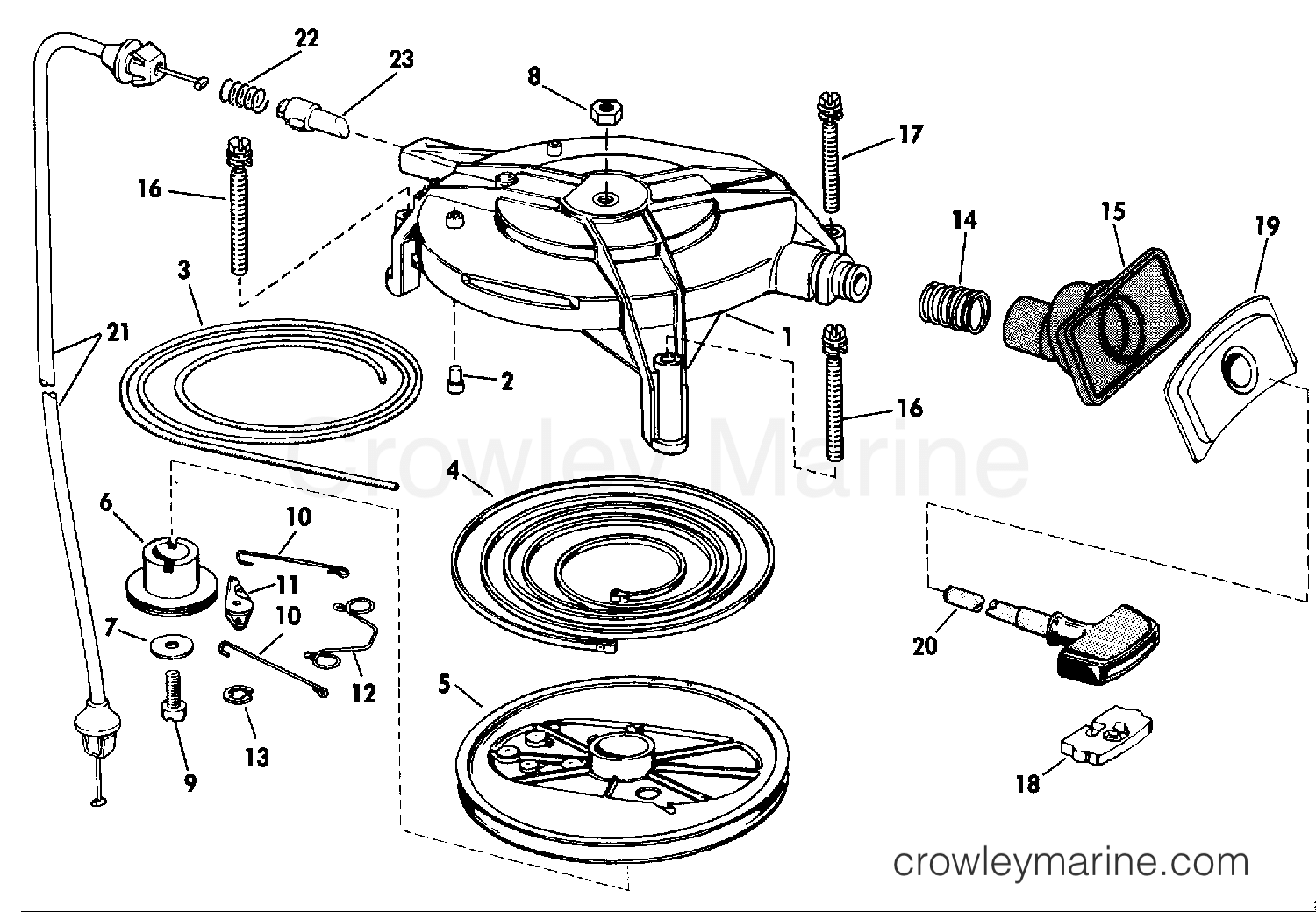 1984 Outboard 30 - E30ECRR - REWIND STARTER