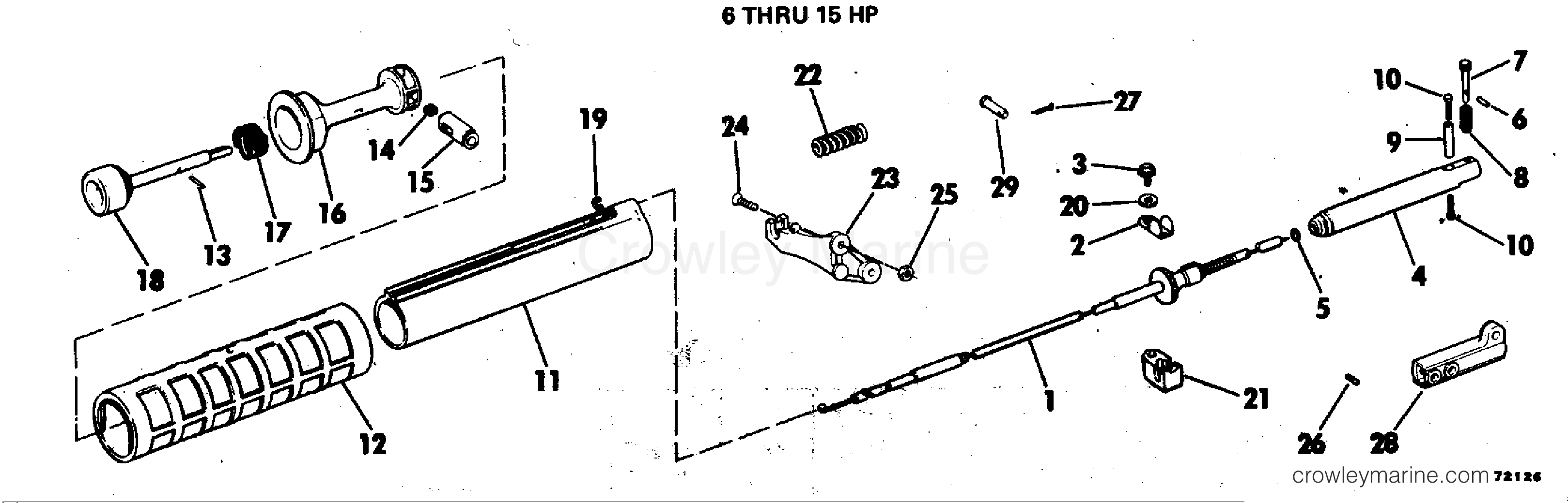 1978 Rigging Accessories - Miscellaneous - SHIFT HANDLE KIT 6 THRU 15 HP