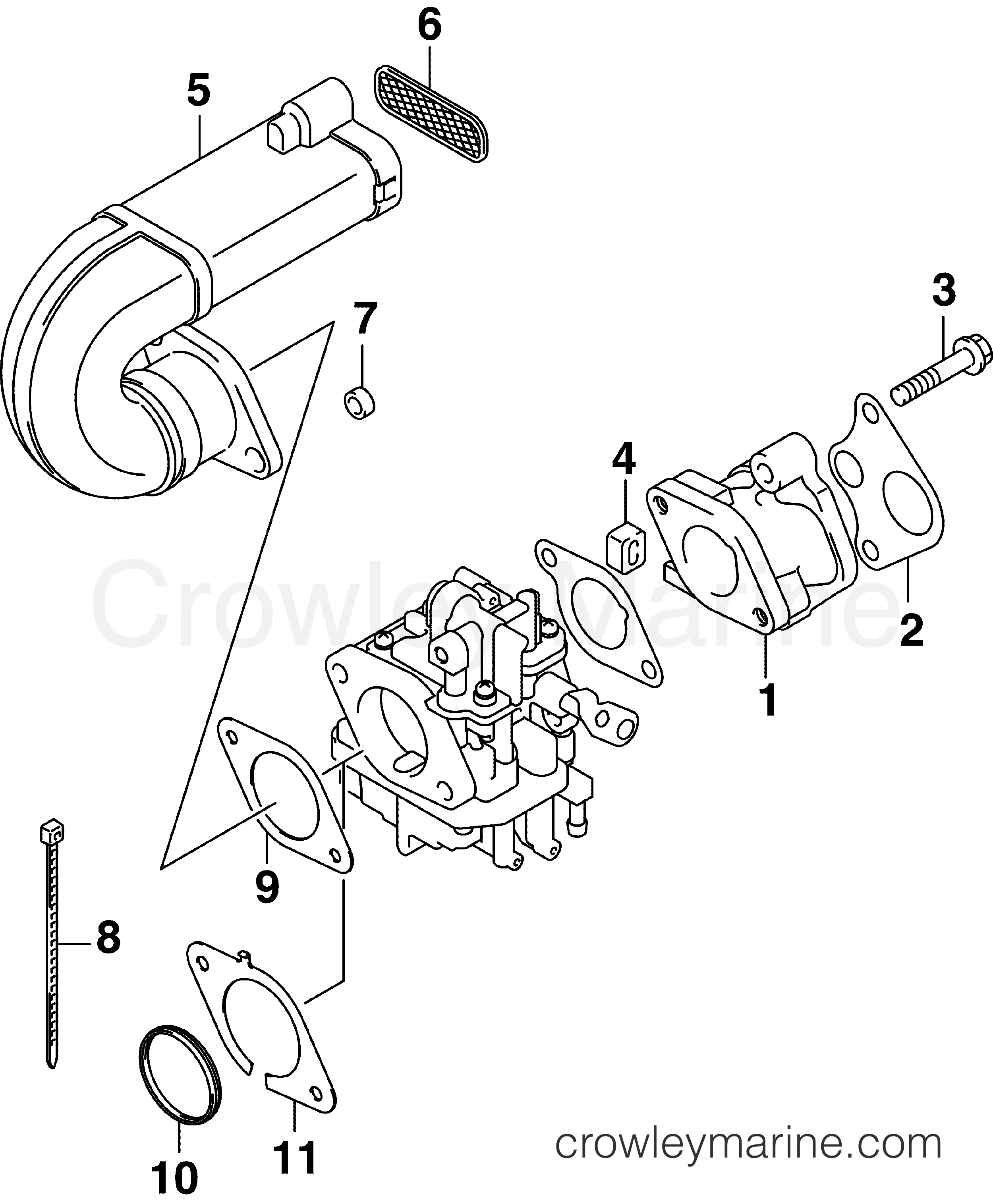 2007 Outboard 10 - J10BL4SUM - INTAKE MANIFOLD