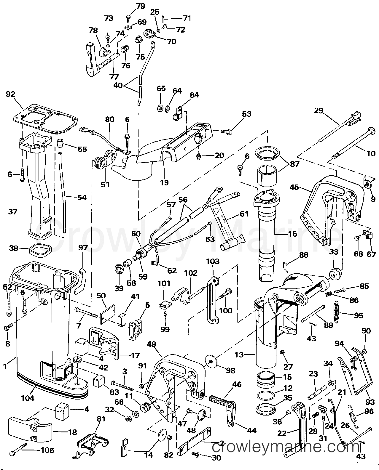 1988 Outboard 9.9 - J10ECCD - MIDSECTION (10SEL ONLY)