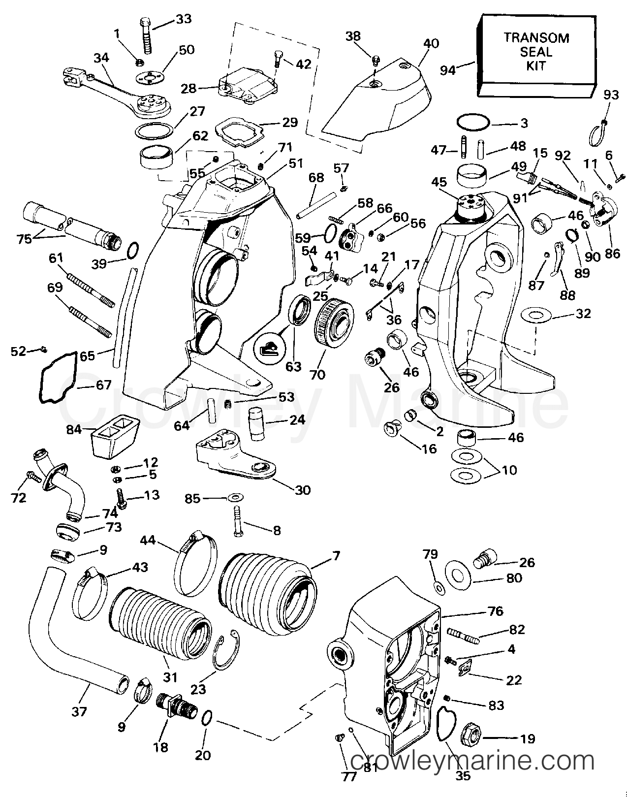 1994 OMC Stern Drive 5.7 - 572AGPMDA - TRANSOM MOUNT