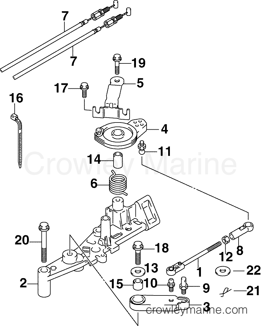 THROTTLE LINKAGE 2004 Outboard 200 J200CX4SRS Crowley Marine