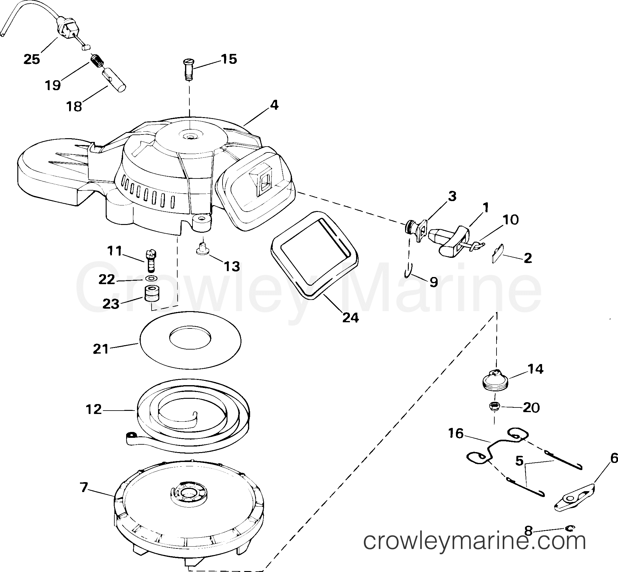 2004 Outboard 6 - J6R4SRC - REWIND STARTER