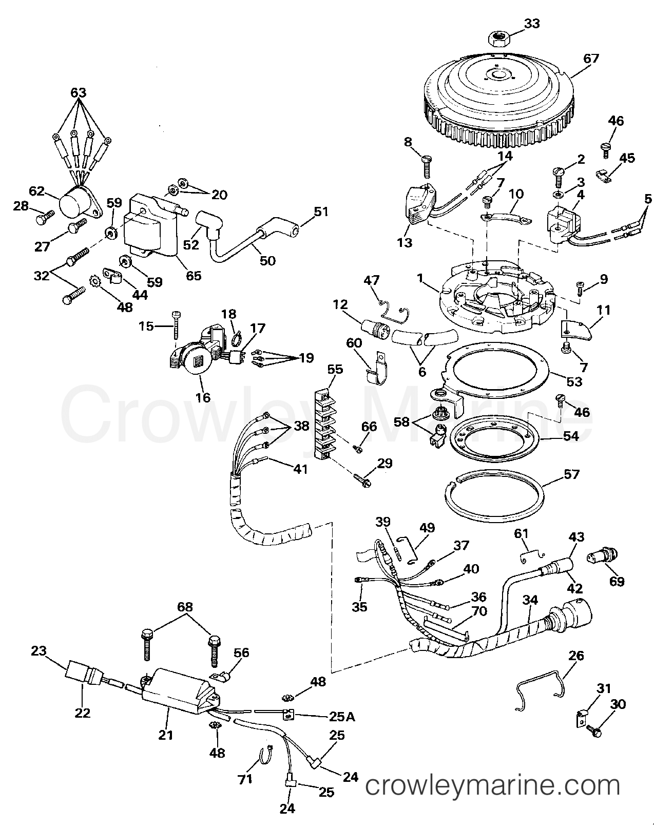 1987 Outboard 48 - J48ESLCUS - IGNITION SYSTEM
