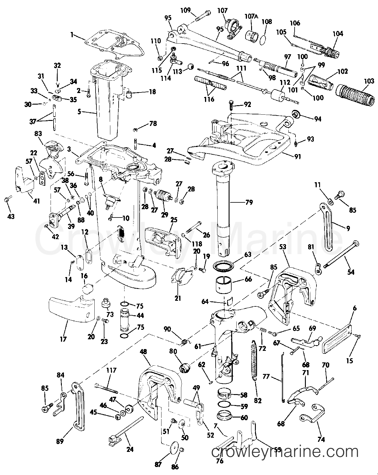 1986 Outboard 25 - J25RWCDC - MIDSECTION