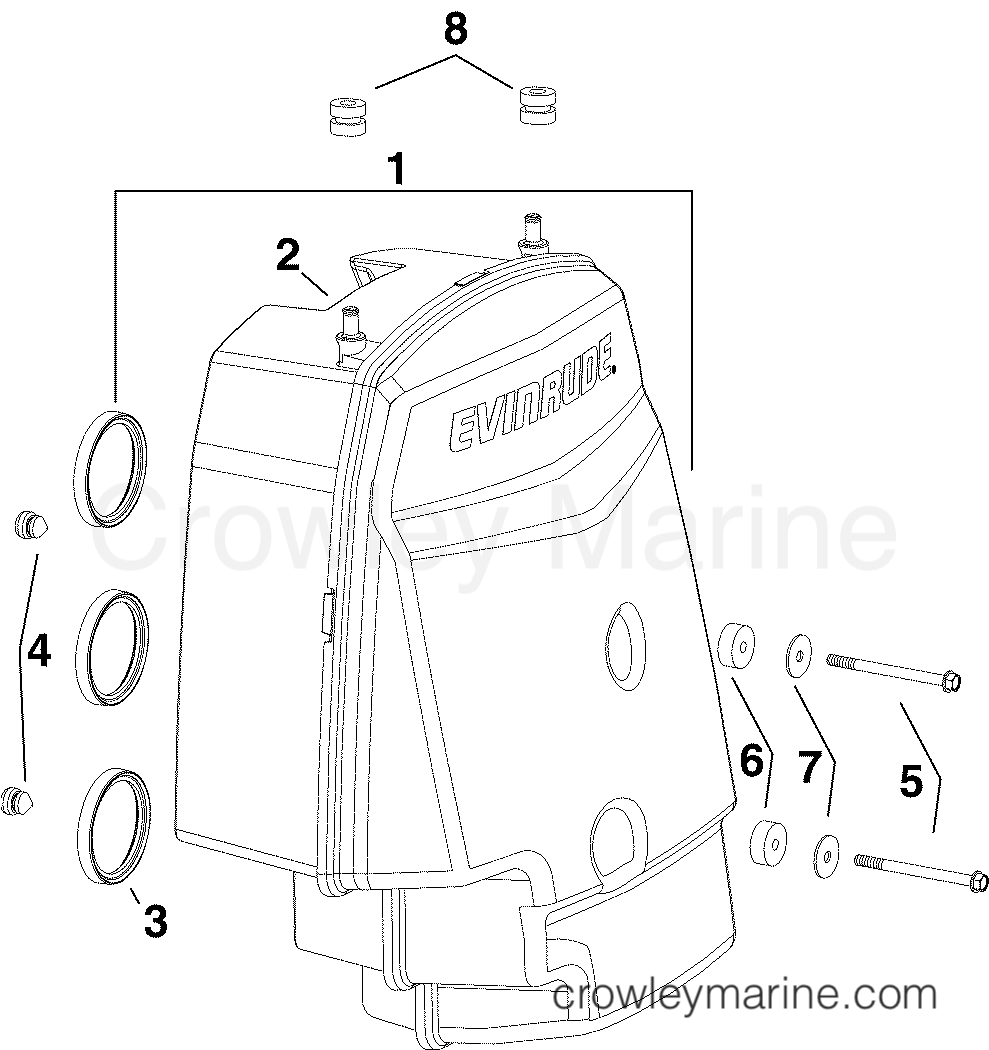 2005 Outboard 225 - E225DHLSOF - AIR SILENCER