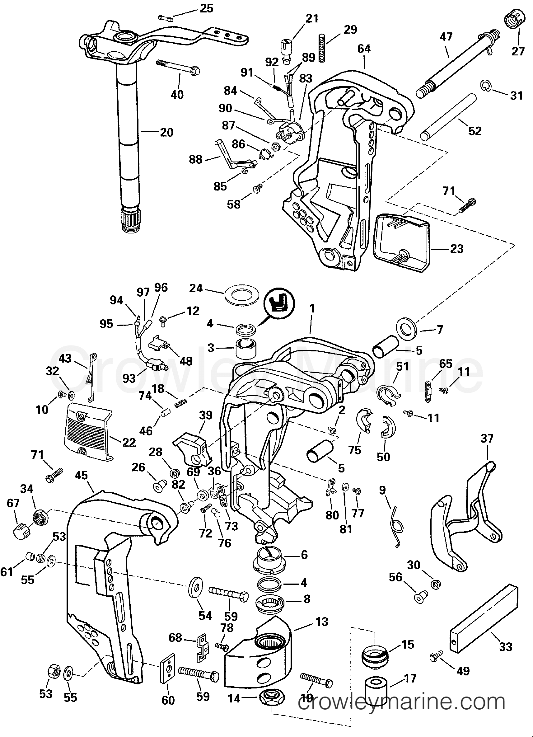2000 Outboard 150 - J150VCSSS - MIDSECTION