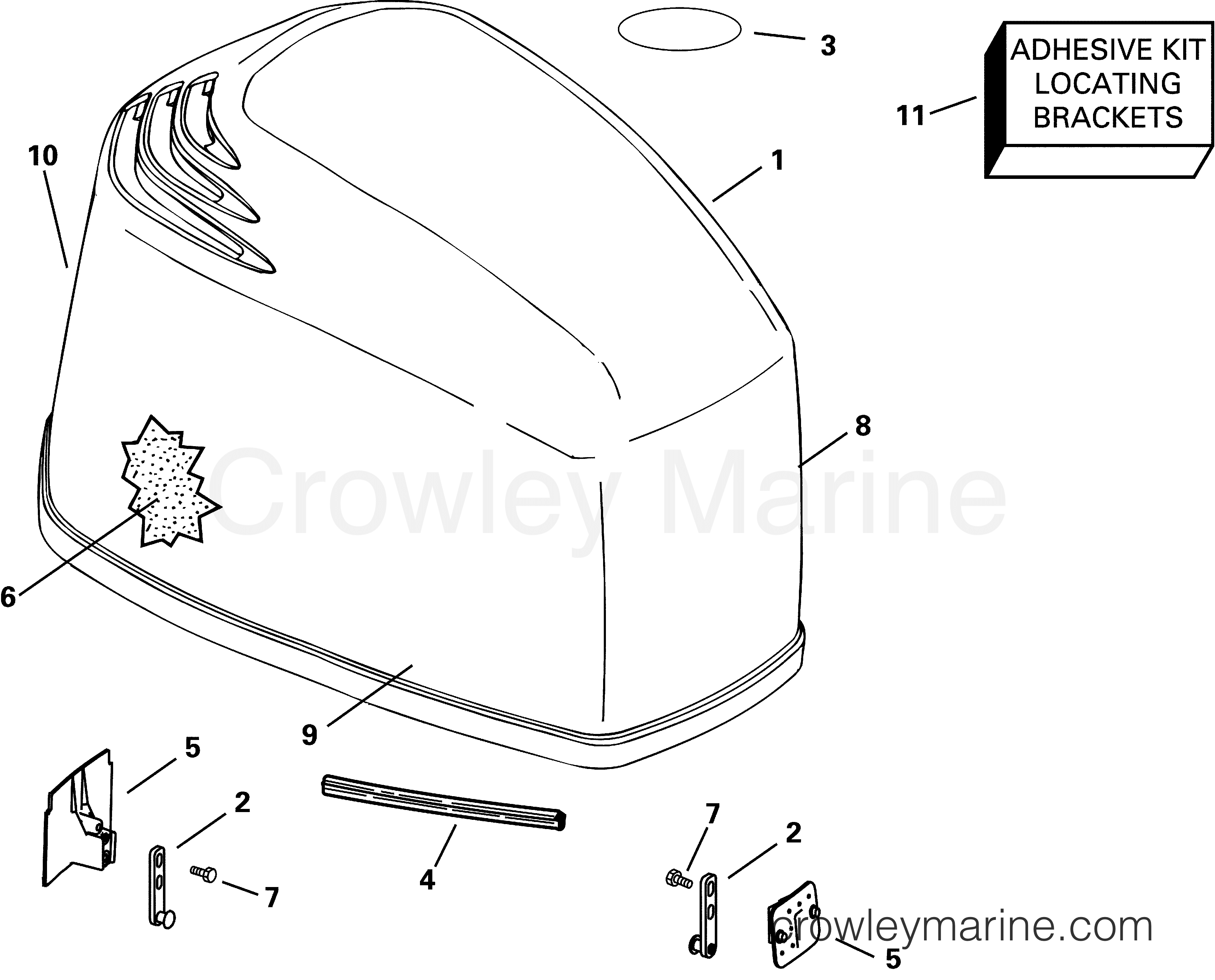 2001 Outboard 175 - J175VLSIF - ENGINE COVER