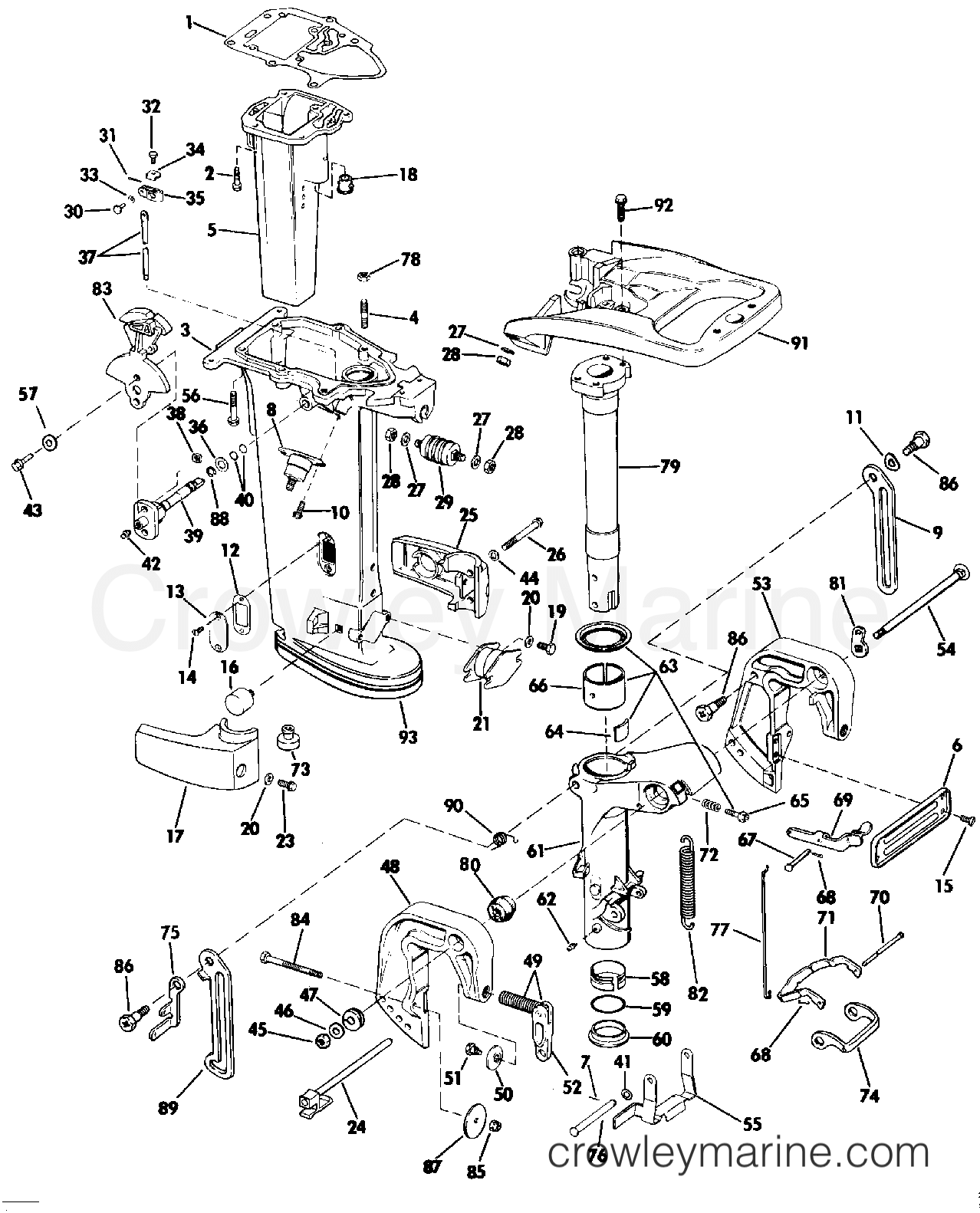 1991 Outboard 25 - J25RWLEIM - MIDSECTION