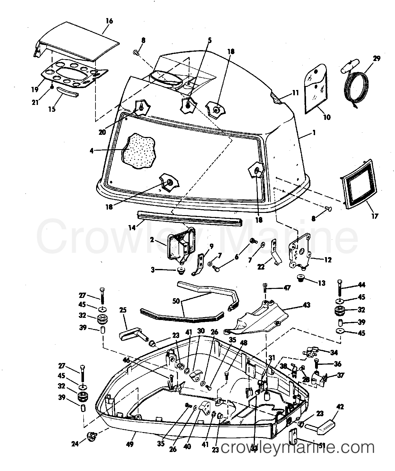 1981 Evinrude Outboards 140 - E140MLCIH MOTOR COVER - JOHNSON section