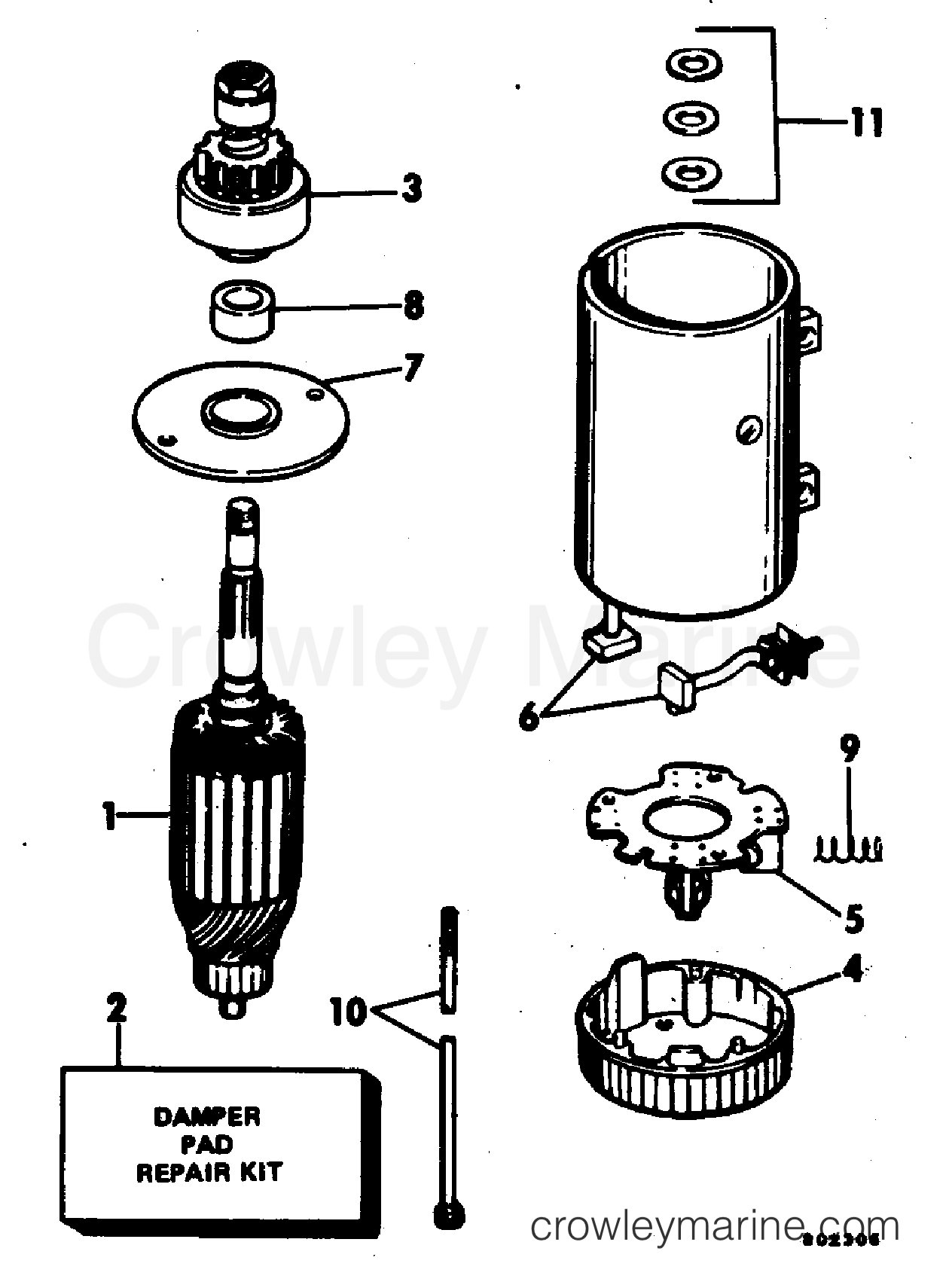 1981 Evinrude Outboards 140 - E140MLCIH ELECTRIC STARTER - PRESTOLITE MODELS POC-4001 section