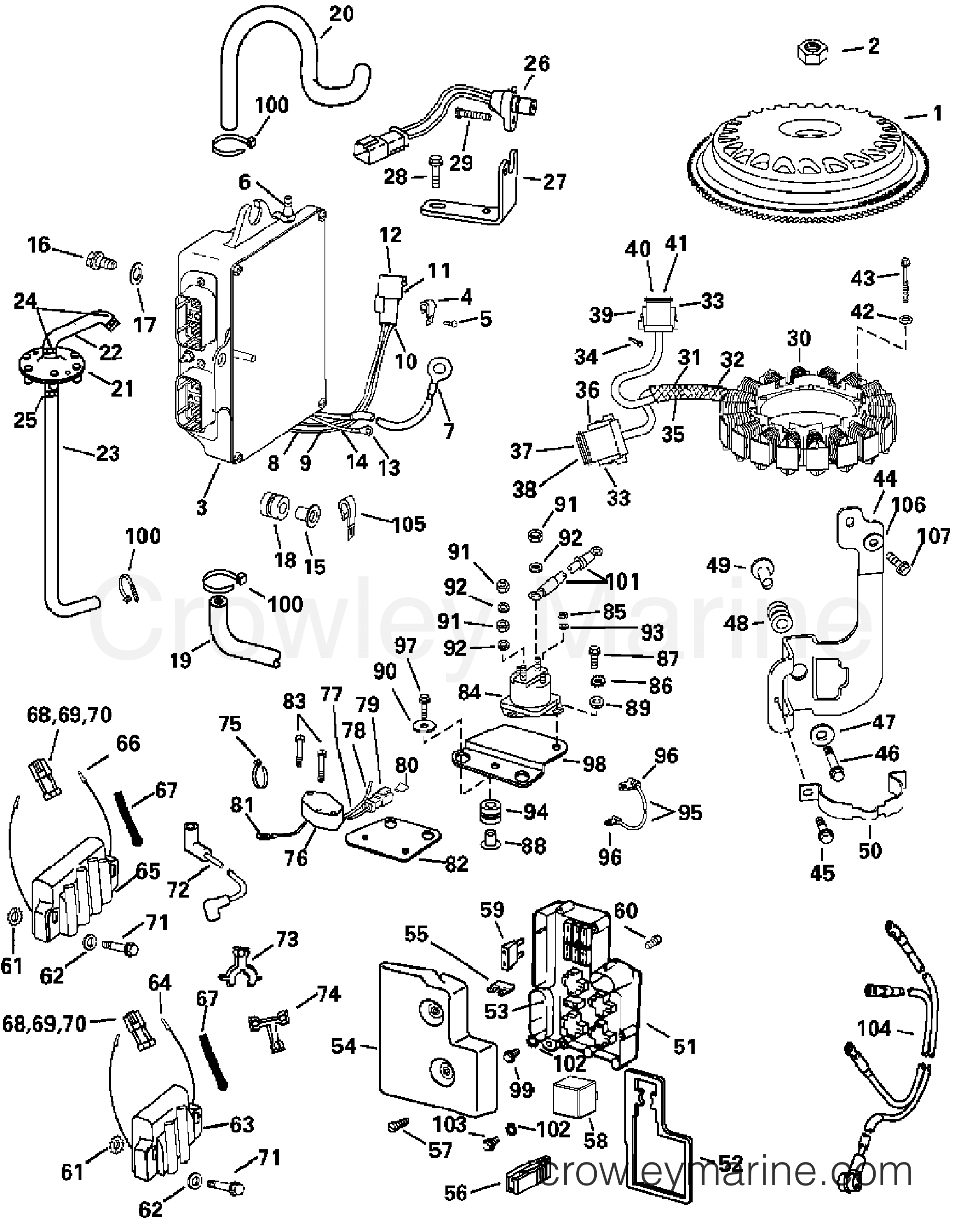 2002 Outboard 250 - E250FPXSNF - ELECTRICAL SYSTEM