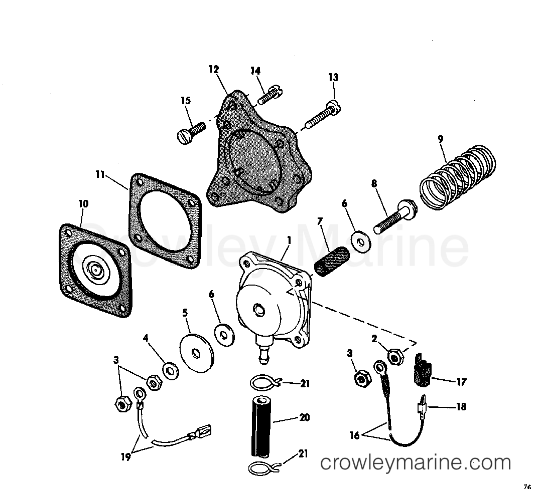 1968 Outboard 40 - RD-30D - CUT-OUT SWITCH GROUP
