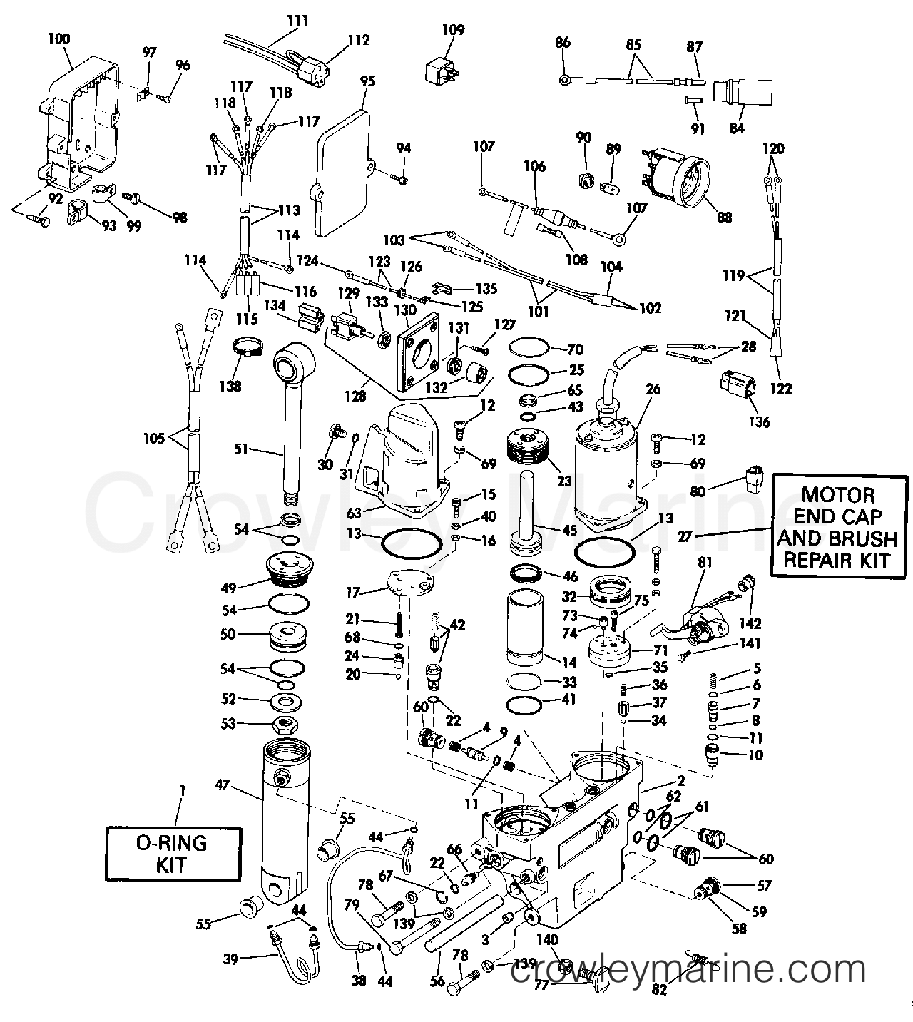 1991 Rigging Parts Accessories - Power Trim & Tilt - POWER TRIM/TILT - 60 THRU 115