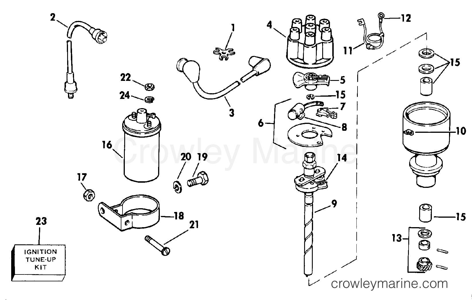 1987 Stern Drive 4.3 - 434APSRC - DISTRIBUTOR